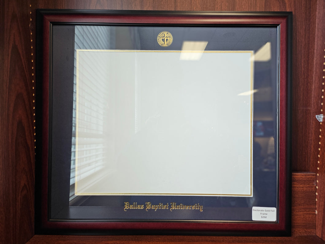 Doctorate Frame, Gold Foil Seal and Navy Mat