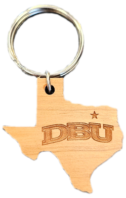 Wooden Texas Key Tag