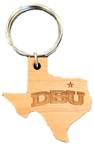 Wooden Texas Key Tag