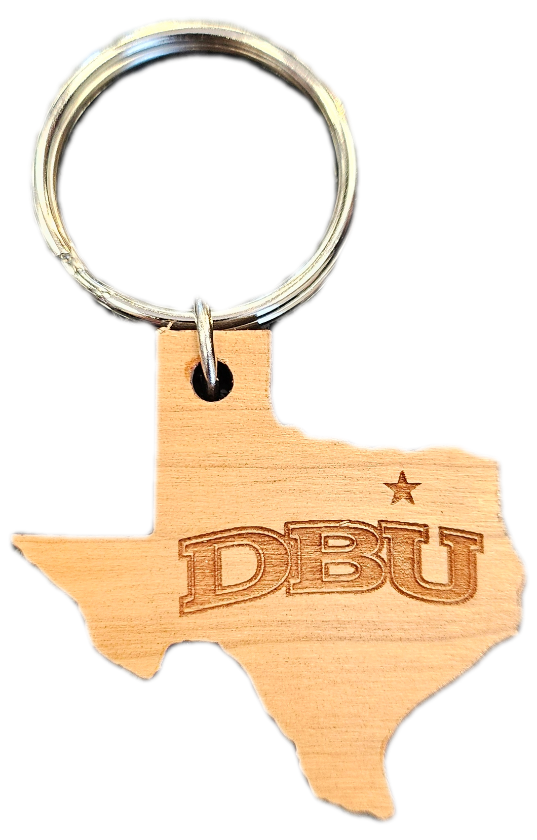 Wooden Texas Key Tag