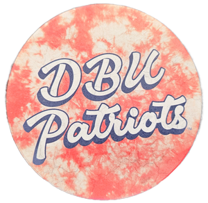 Legacy DBU Patriots Circle Coaster, Red Tie Dye