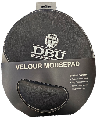 Ergonomic Velour Mouse Pad, Black