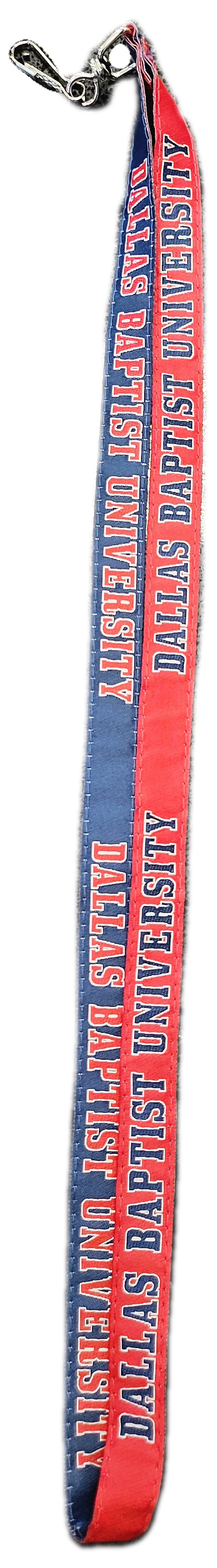 Inside Out Lanyard w/J Hook, Navy/Red