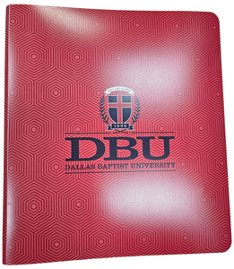 DBU 1" Poly Binder, Red pattern