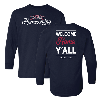 Youth Homecoming '24 Long Sleeve Tee, Navy