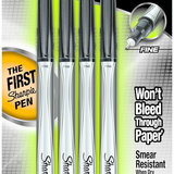 Sharpie Pen-Black Fine 4Pk
