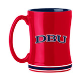 14 oz Relief Ceramic Mug | Dark Red