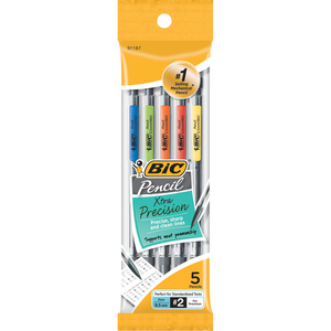 Xtra Precision Mechanical Pencil Clear Barrel .5mm | 5Pk