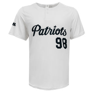 Adult Sublimated Baseball Jersey, White