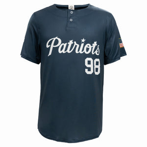 Adult Sublimated Baseball Jersey, Navy