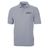 Virtue Eco Pique Stripe Recycled Mens Big & Tall Polo | Navy