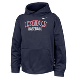 Nike Youth Therma Pullover Baseball Hoodie |  Navy