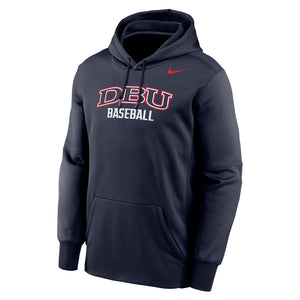 NIKE Therma Pullover Baseball Hoodie, Navy