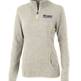Ladies Heather Fleece 1/4 Zip Pullover |  Oatmeal