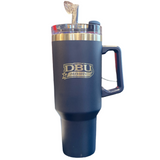 40 Oz. Powder Coated Laser Etched Travel Mug |  Cobalt Blue
