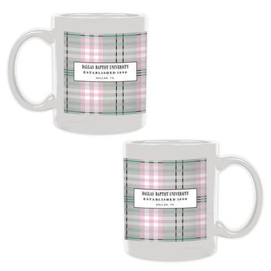 Liberty Cafe Mug, Plaid Design