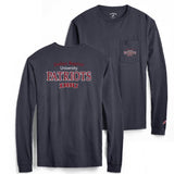 League DBU LS Pocket Tee |  Fall Navy