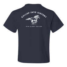 Load image into Gallery viewer, Youth Old Glory Gallop Soft Style Tee, Navy