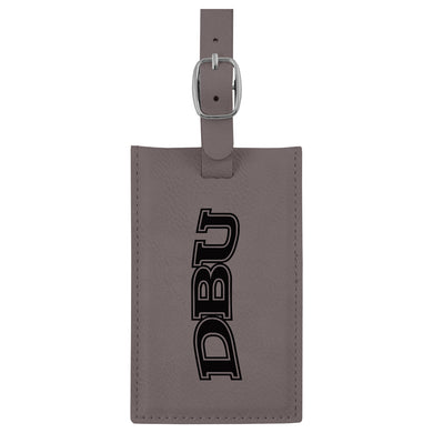 Velour Luggage Tag, Grey