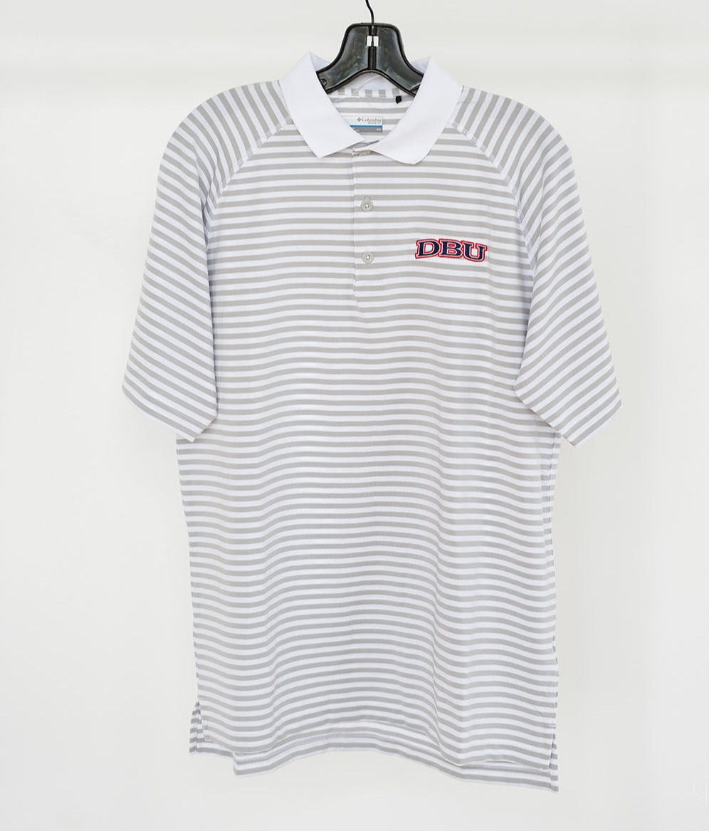 Omni-wick League polo, Grey stripe