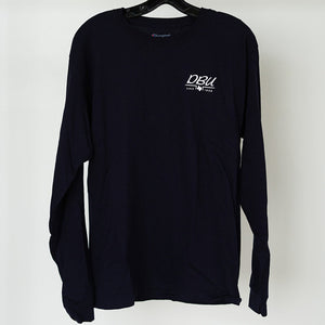 Champion LS Graphic on Back, Navy