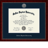 Associate/ Bachelor Sutton Diploma Frame with Silver Engraved Medallion with Navy Mat