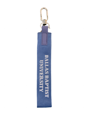 Here I Am Woven Key Strap, Navy