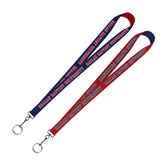 Inside Out Lanyard w/J Hook |  Navy/Red
