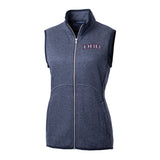 Mainsail Sweater Knit Womens Full Zip Vest | Navy Heather