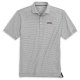 Lyndon Micro Stripe Performance Polo | Charcoal