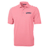 Virtue Eco Pique Stripe Recycled Mens Polo | Red