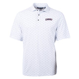 Virtue Eco Pique Tile Print Recycled Men's Polo |  White