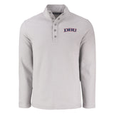Hunts Point Eco Textured Fleece Recycled Mens Snap Pullover | Polished
