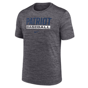 NIKE Baseball Velocity Legend Short Sleeve Tee, Dark Grey