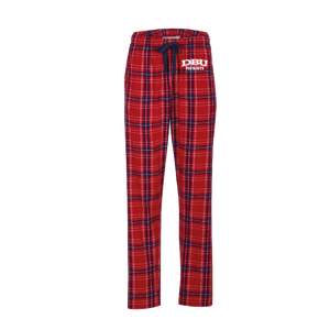 Ladies Haley Flannel Pant, Red/Navy