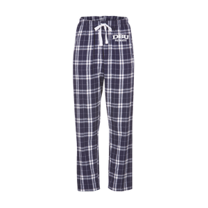 Ladies Haley Flannel Pant, Navy/Silver