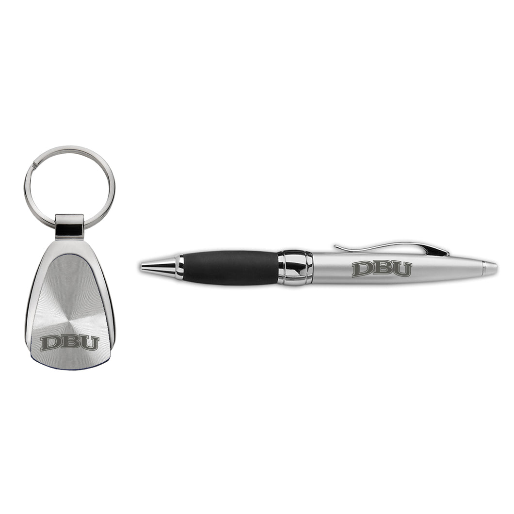 2 Piece Pen and Key Chain Gift Set, Silver