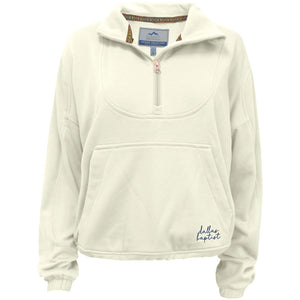 Vintage Terry 1/4 Zip Pullover, Cream