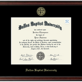 Gold Embossed Diploma Frame in Studio |  Black Matte
