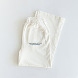 Limited Edition French Terry Wide Leg Drawstring Lounger | Off White