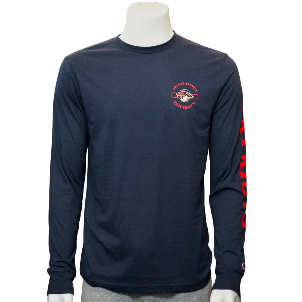 Champion Dallas Baptist Patriot LS Tee, Navy