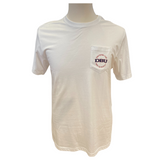 Southern Tide DBU Pocket Tee |  White with Surfboards