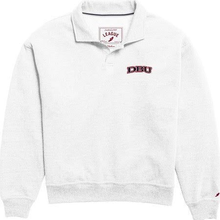 Victory Springs Ladies Collar Pullover | Heather Varsity White