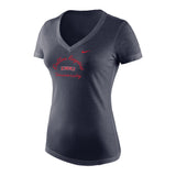 Ladies Tri-Blend Short Sleeve Mid-V | Navy