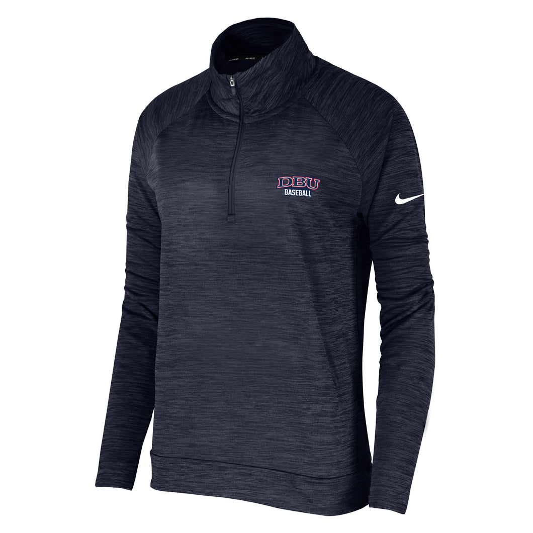 NIKE Ladies Baseball Pacer 1/4 Zip, Navy