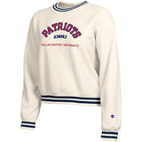 Women's Reverse Weave Yarn Dye Rib Crew | Chalky White/Navy